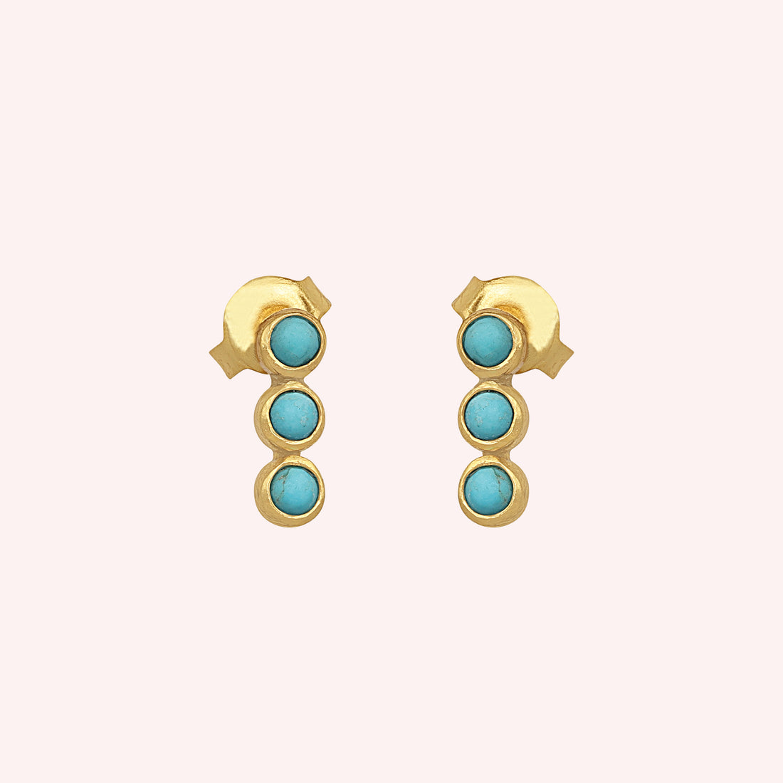3 stone small earrings