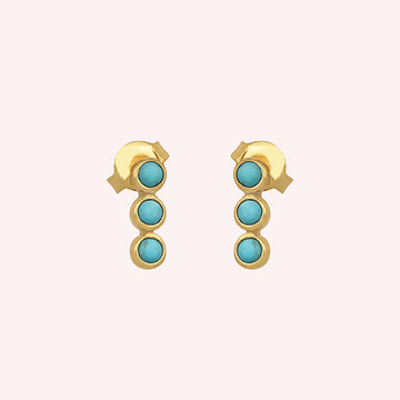 3 stone small earrings