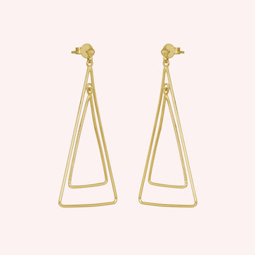 Modern 925 Sterling Silver Geometric Dangle Earrings