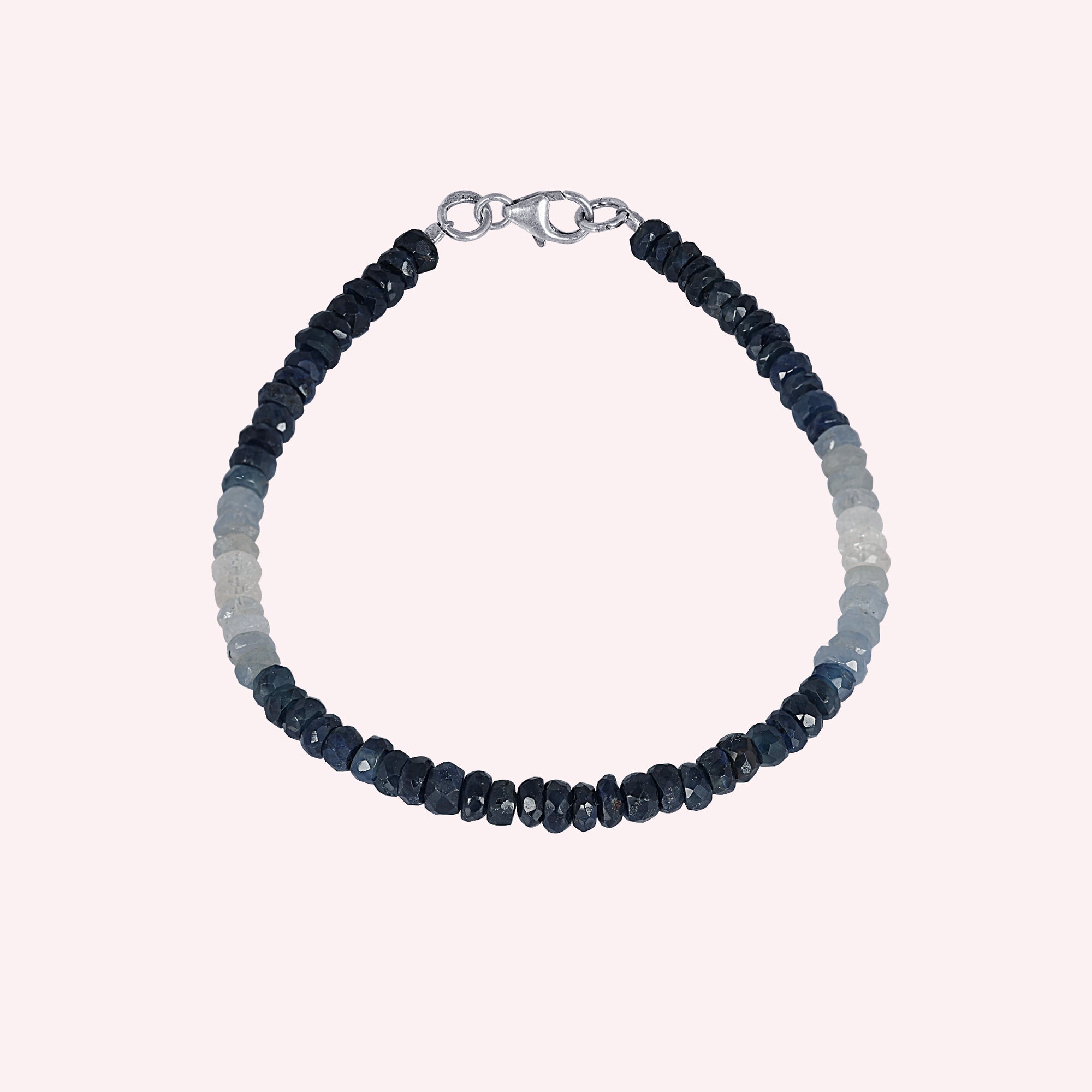 Ombre Natural Sapphire Beaded Bracelet Jewelry for Women