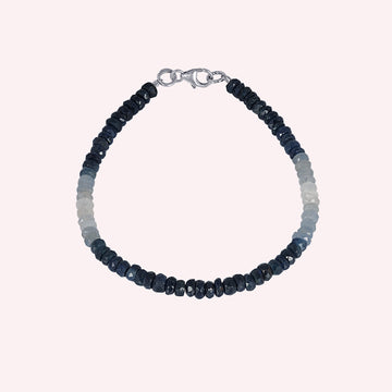 Ombre Natural Sapphire Beaded Bracelet Jewelry for Women