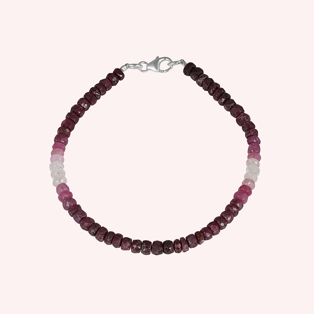 Dainty Beaded ruby Bracelet for women