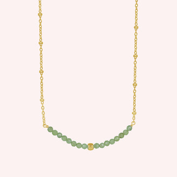 Sterling Silver Natural Peridot Beads Necklace Jewelry for Women