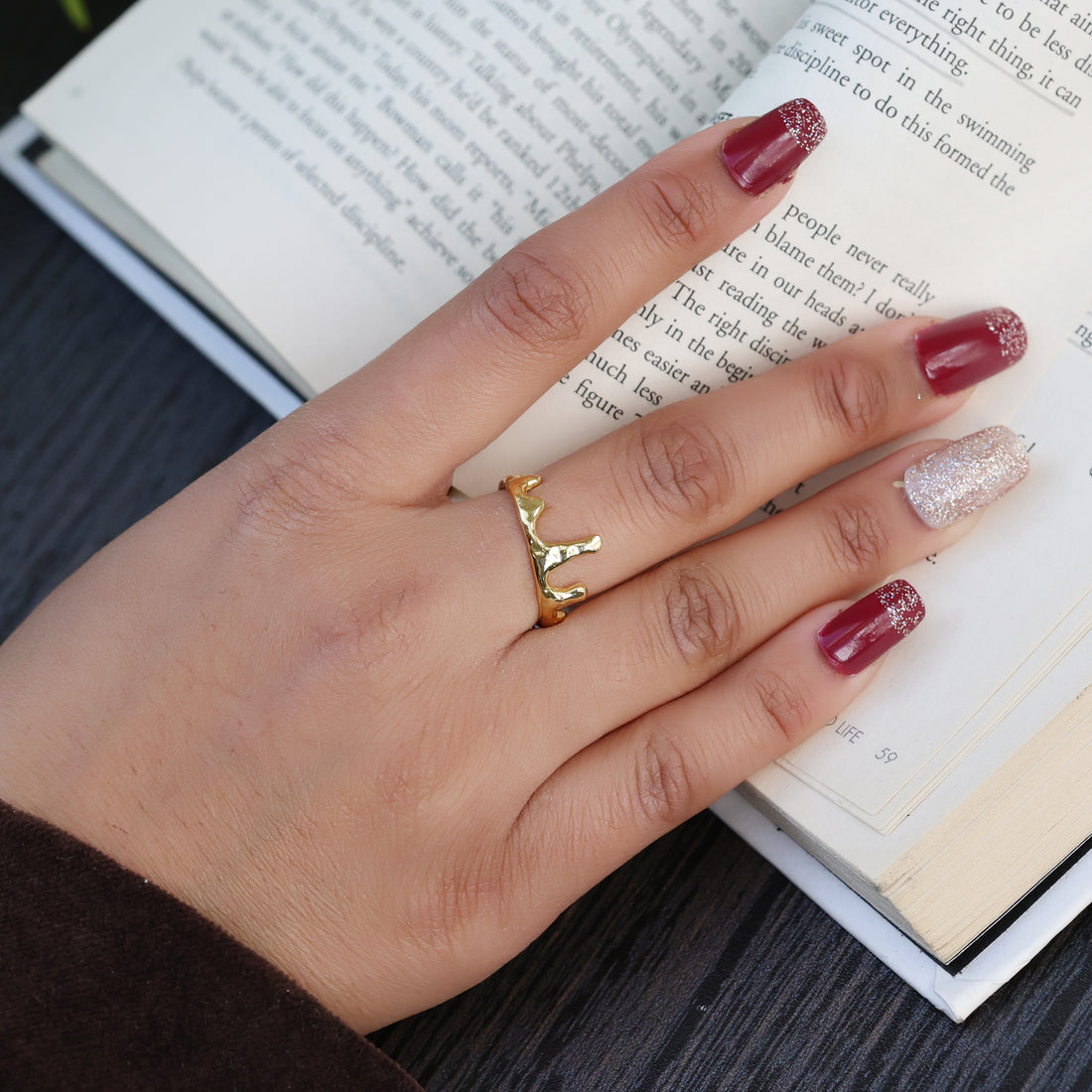 925 Sterling Silver Dripping Ring