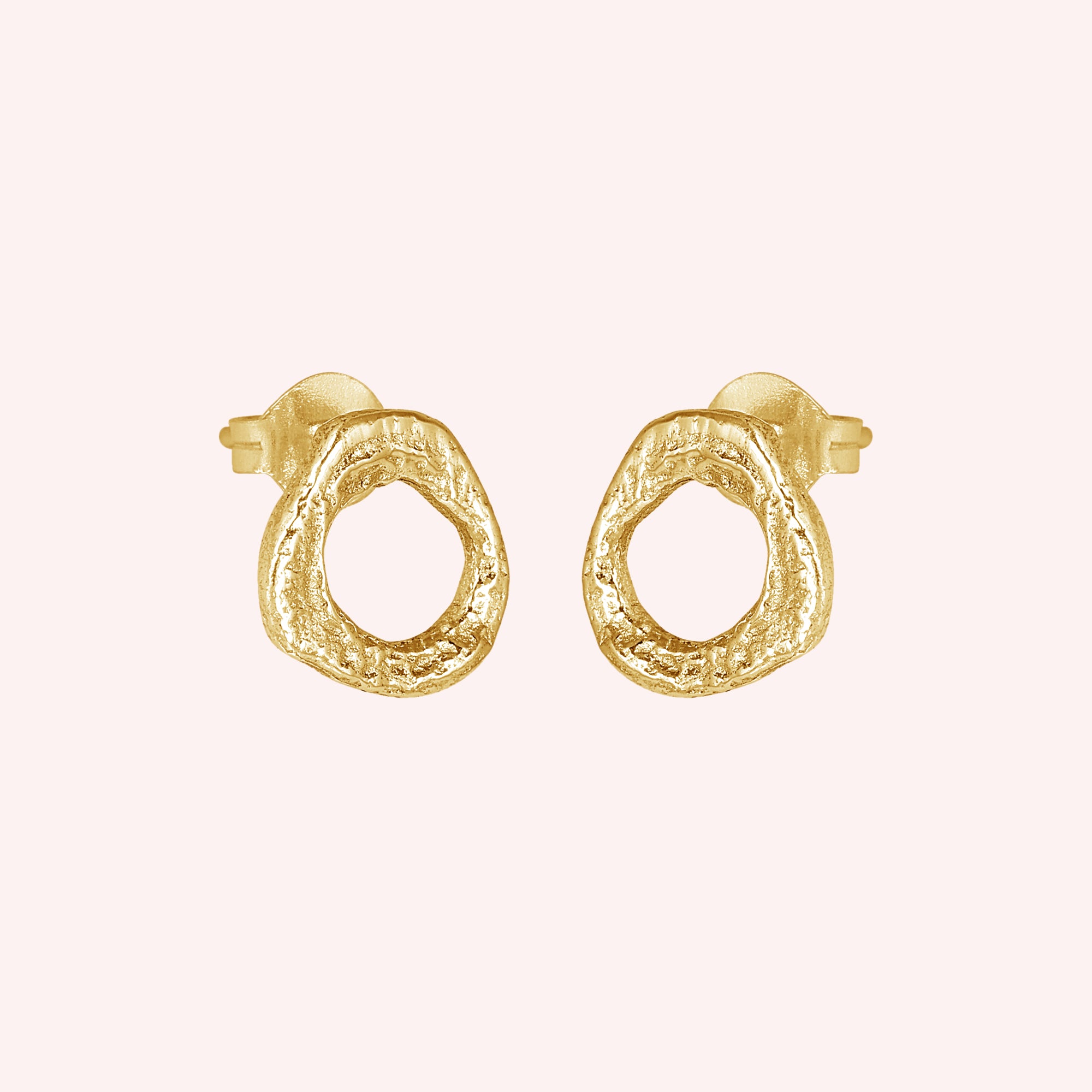 925 Sterling Silver Textured Minimalist Stud Earrings