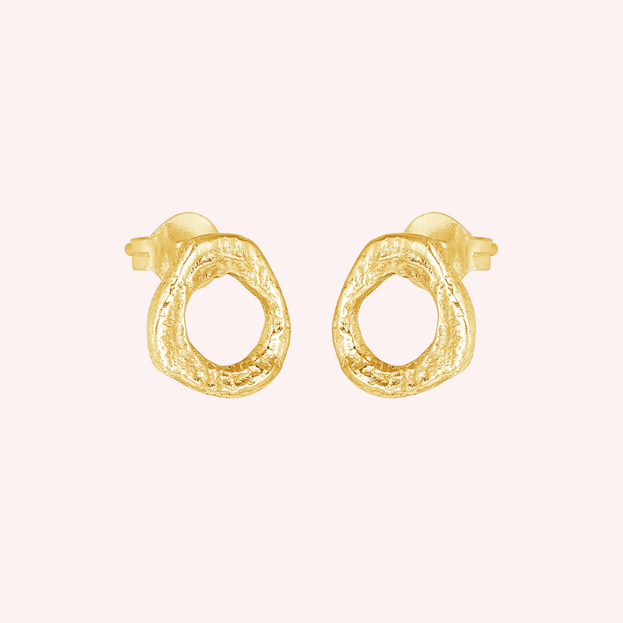 925 Sterling Silver Textured Minimalist Stud Earrings