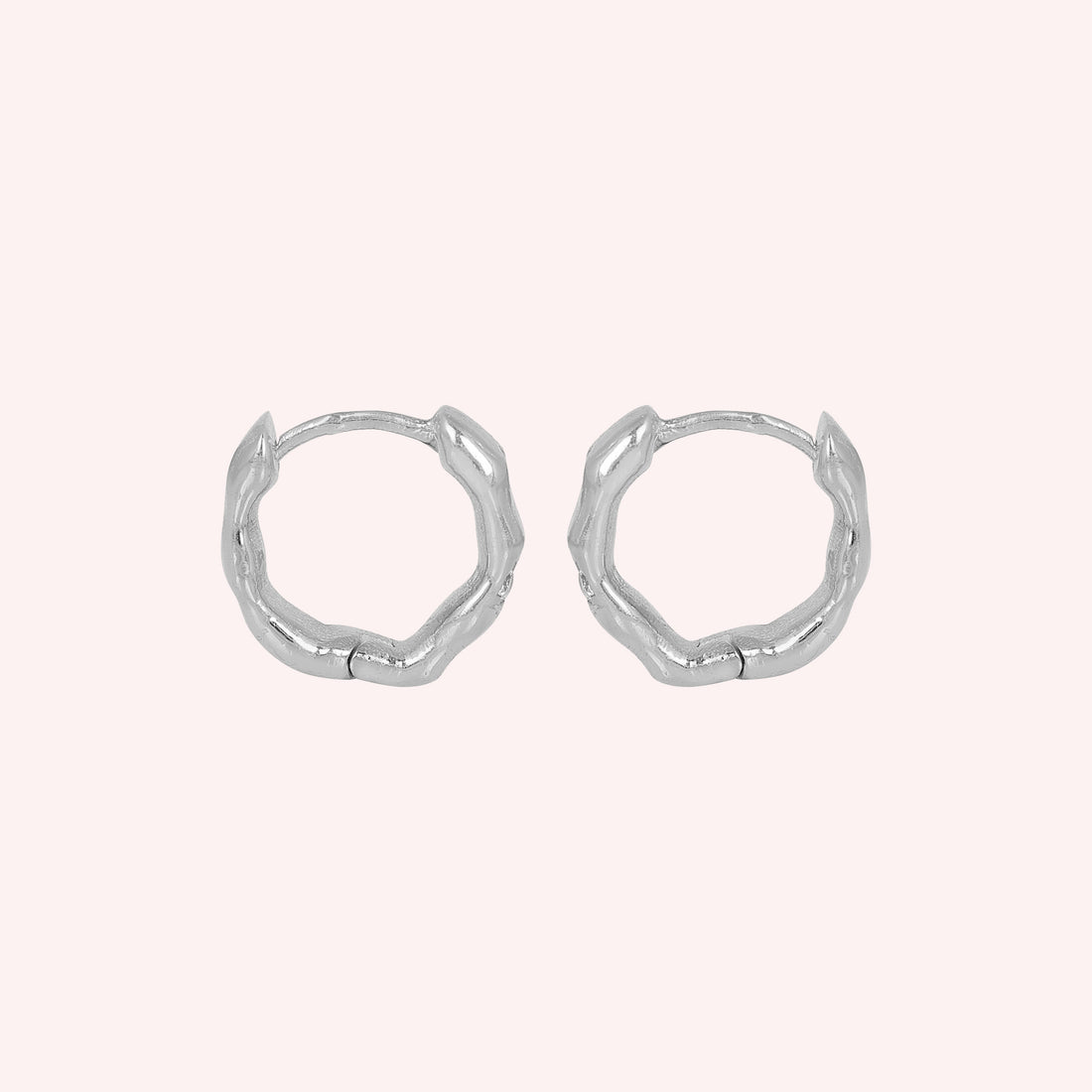 Simple Everyday Huggie Hoop Earrings for Women with White Topaz