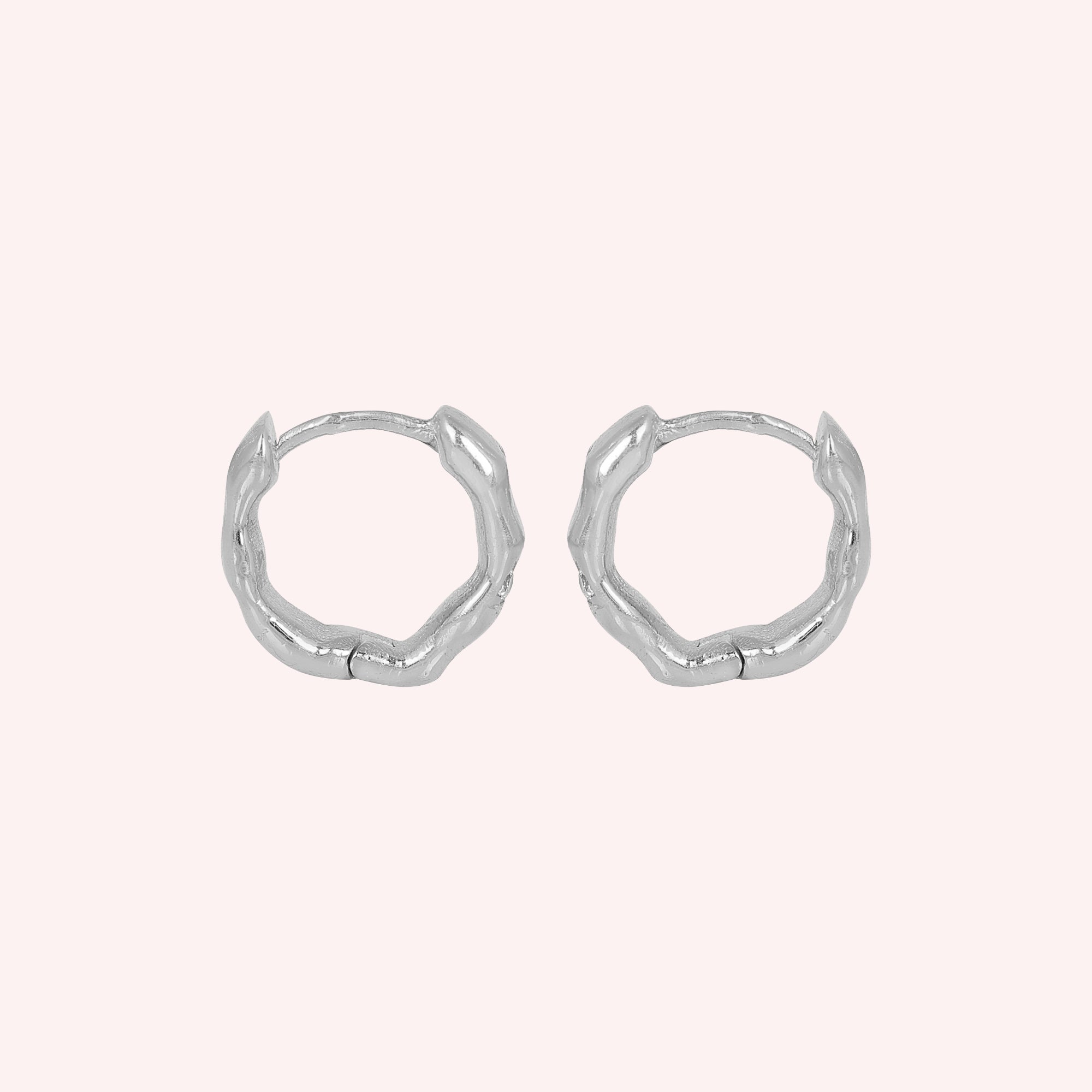 Simple Everyday Huggie Hoop Earrings for Women with White Topaz