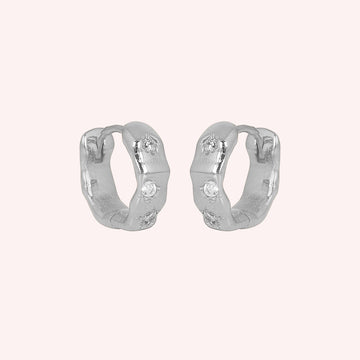 Simple Everyday Huggie Hoop Earrings for Women with CZ