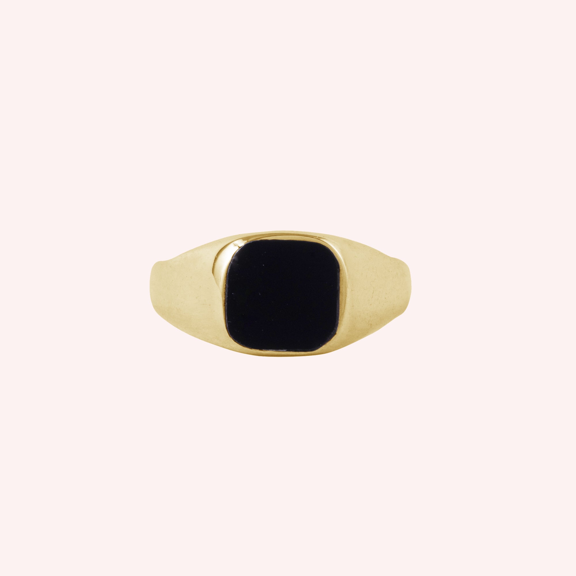 925 Sterling Silver Black Onyx Signet Ring Jewelry for Her