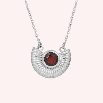 Red Garnet Designer Minimalist Necklace for Women