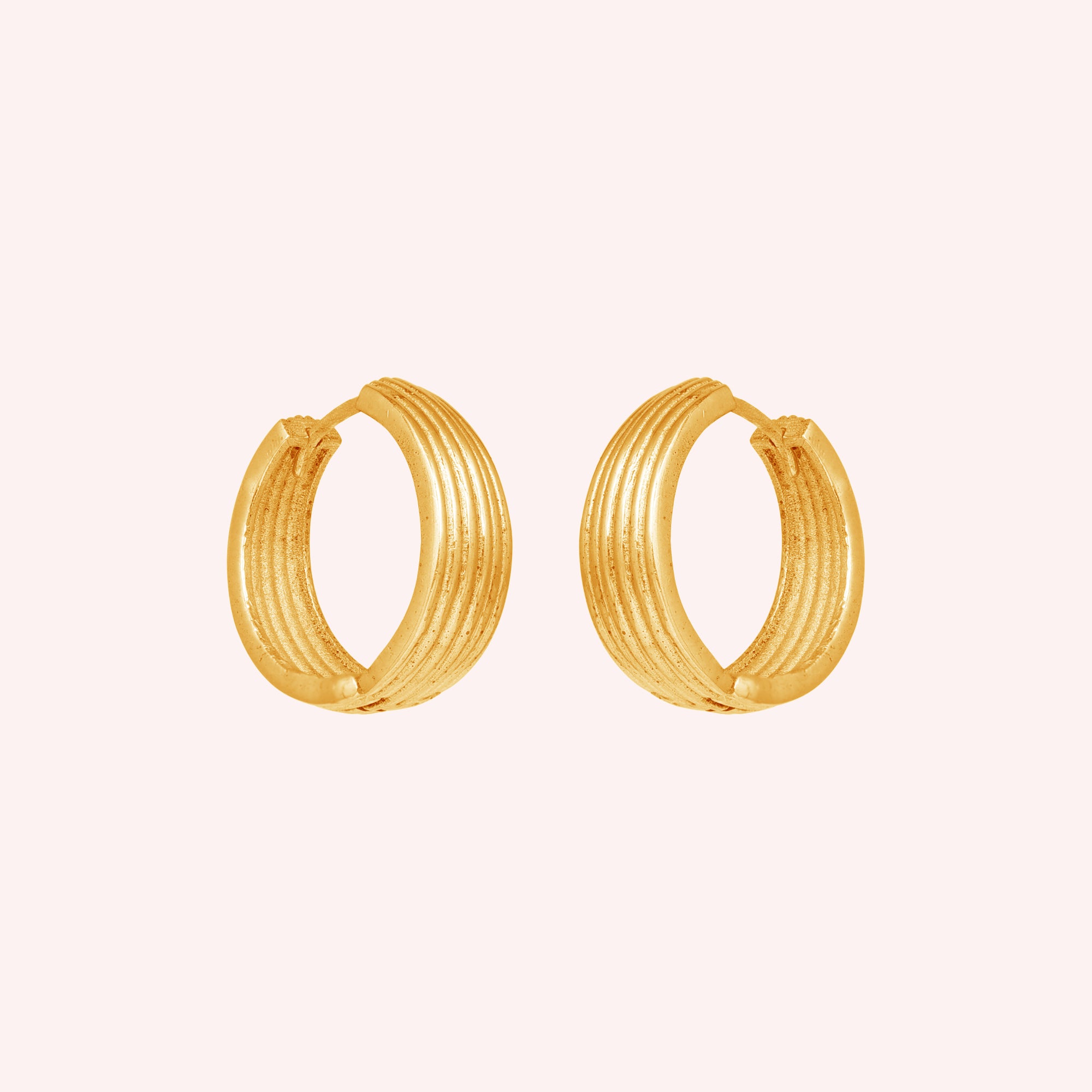 925 Sterling Silver Textured Hoop Earrings