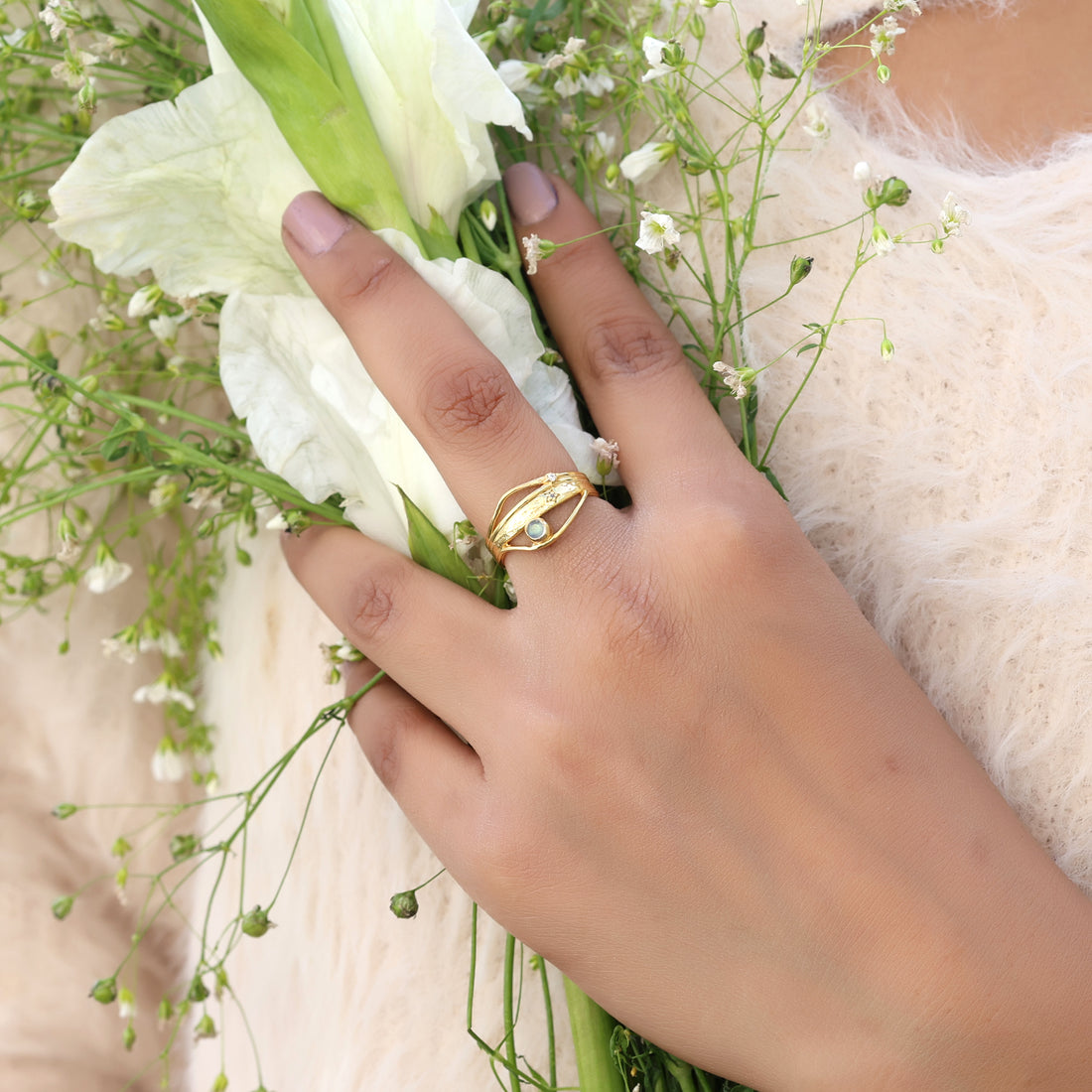 natural gemstone ring for women