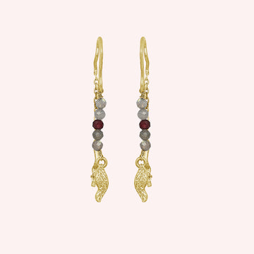 925 sterling silver gold plated earring