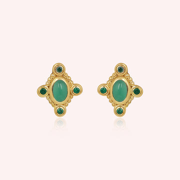 925 sterling silver Green Onyx Stylish Earrings