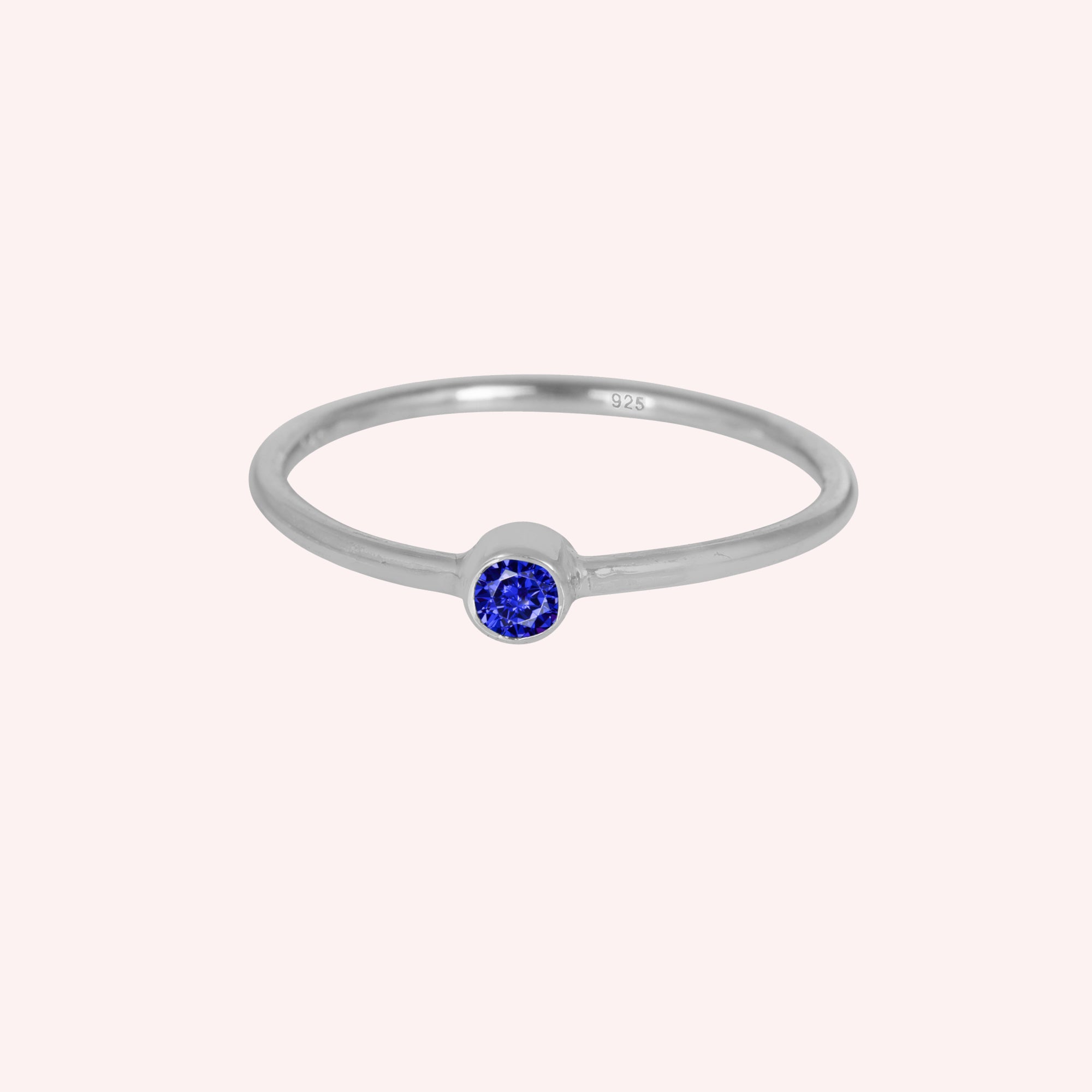 Sapphire Lapis Lazuli Gemstone September Birthstone Ring