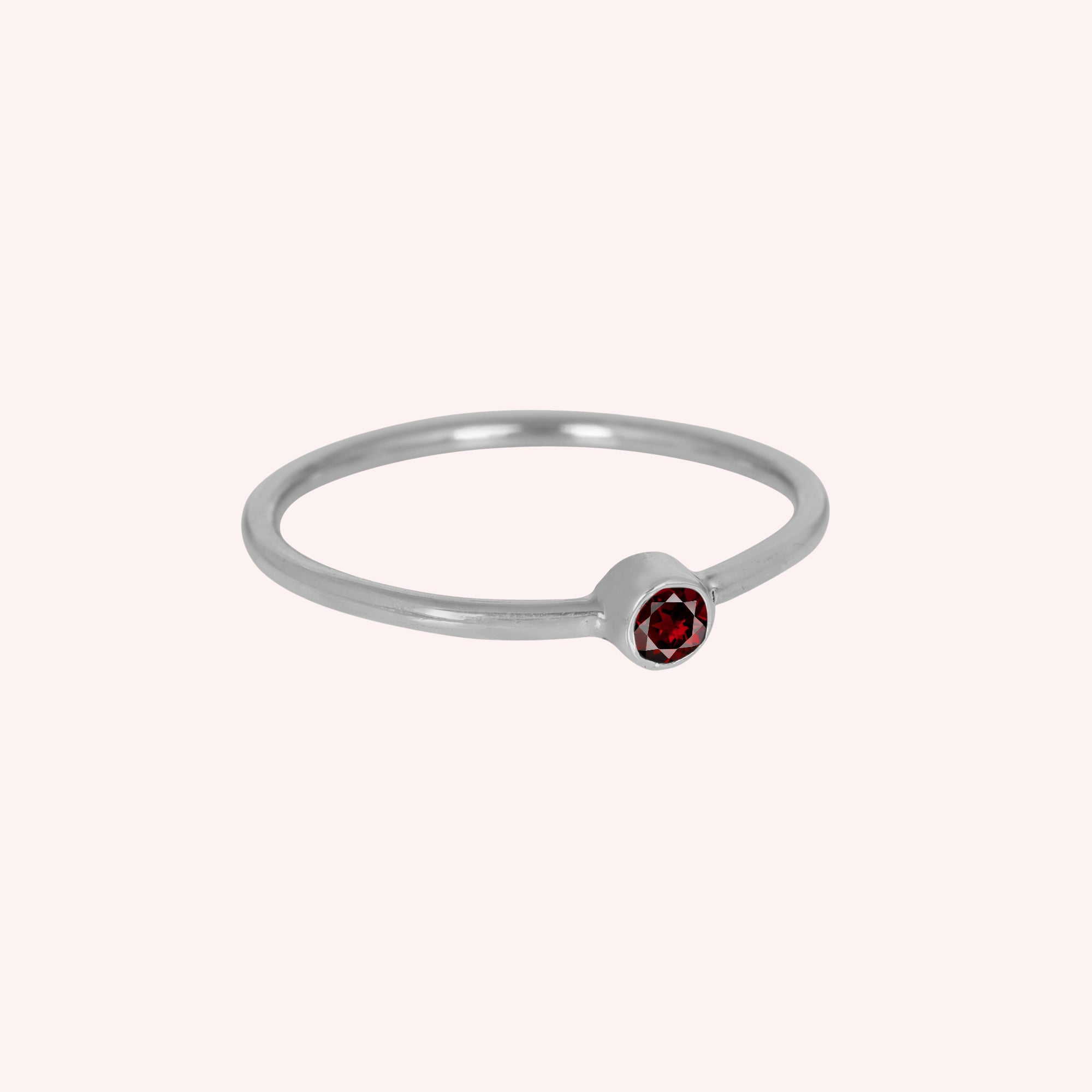 Garnet Gemstone January Birthstone Ring for Women