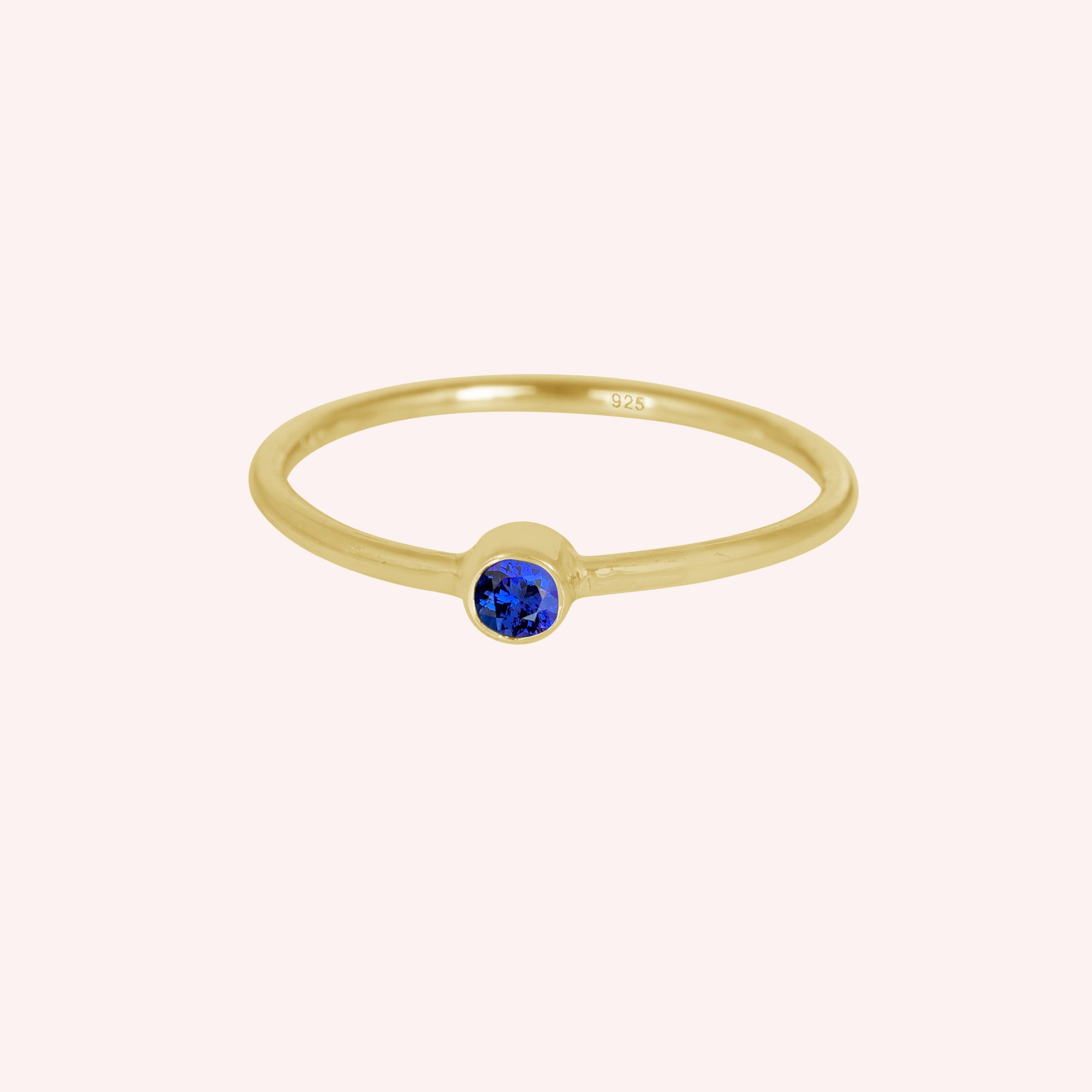 Sapphire Lapis Lazuli Gemstone September Birthstone Ring