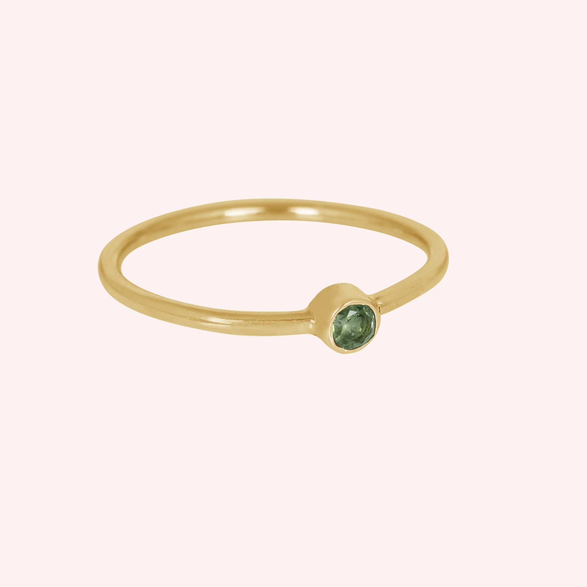 925 Sterling Silver Peridot Gemstone August Birthstone Ring