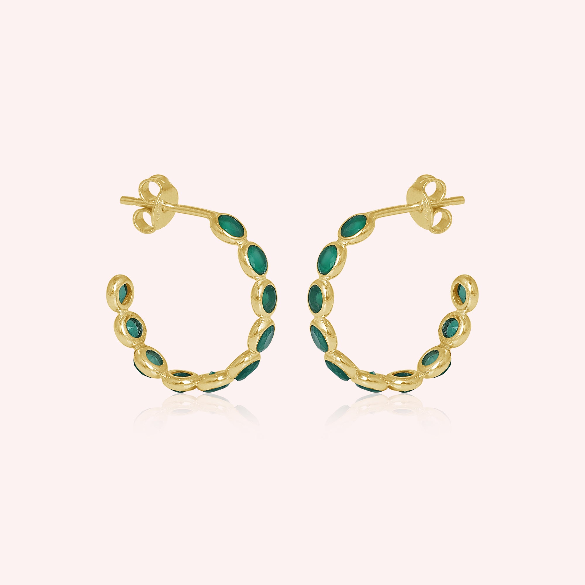 gold plated hoop earrings