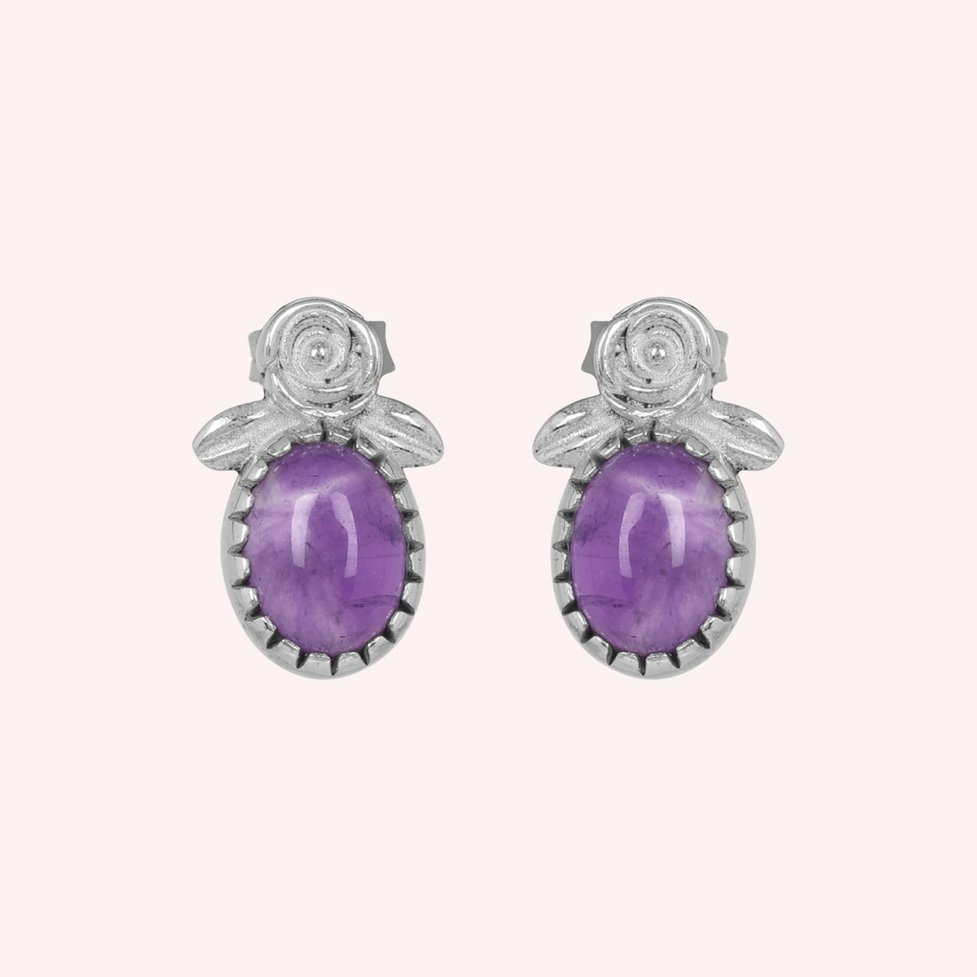 amethyst stud earrings