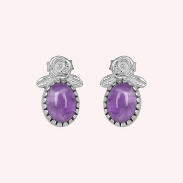 amethyst stud earrings