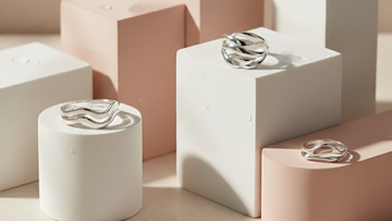 Buy Now Stackable Wavy Rings with Traditional Bands Online