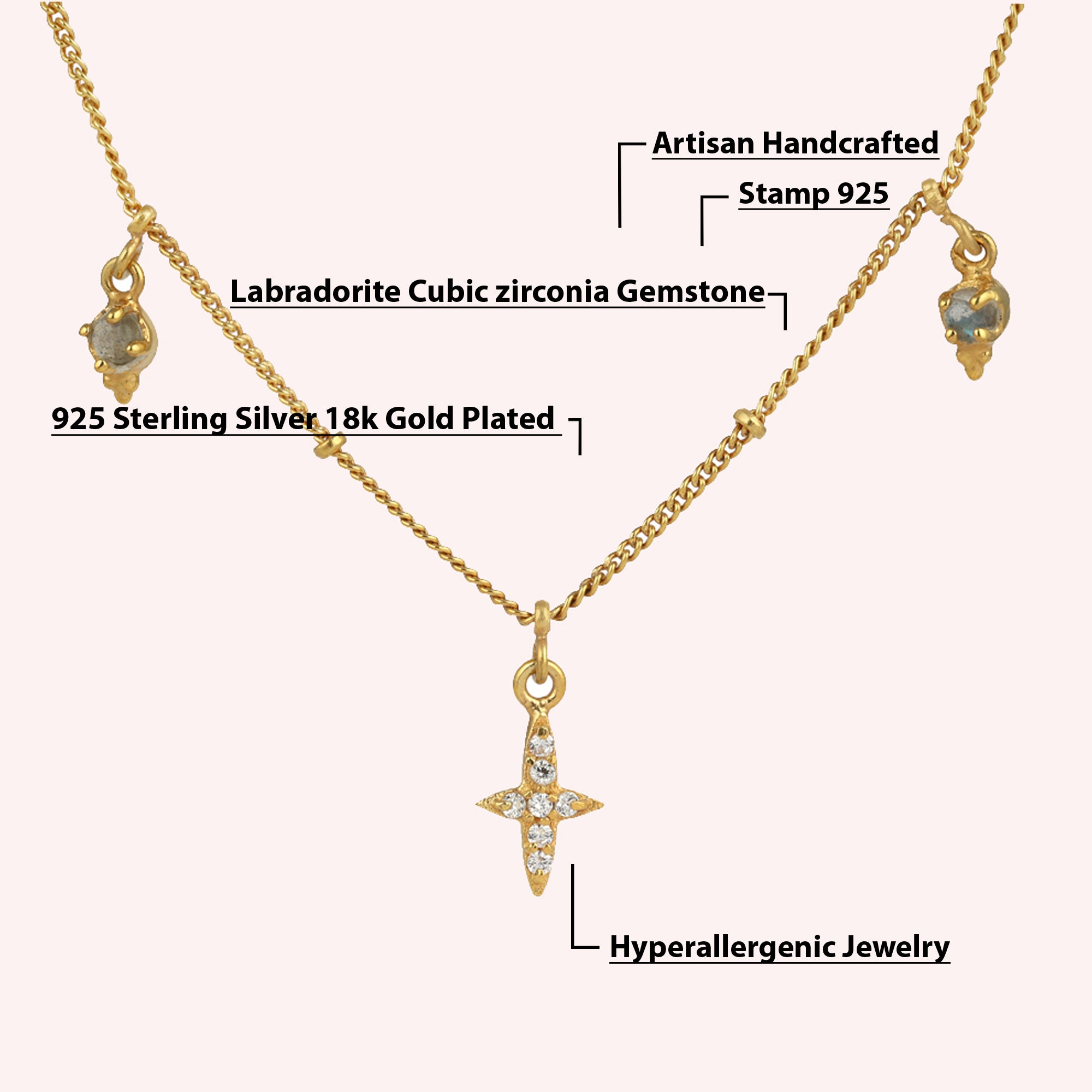 Minimalist Cross Pendant Charm Necklace for Her
