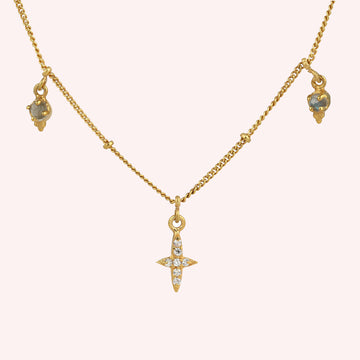 Minimalist Cross Pendant Charm Necklace for Her