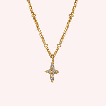 Sterling Silver CZ Cross Pendant Necklace