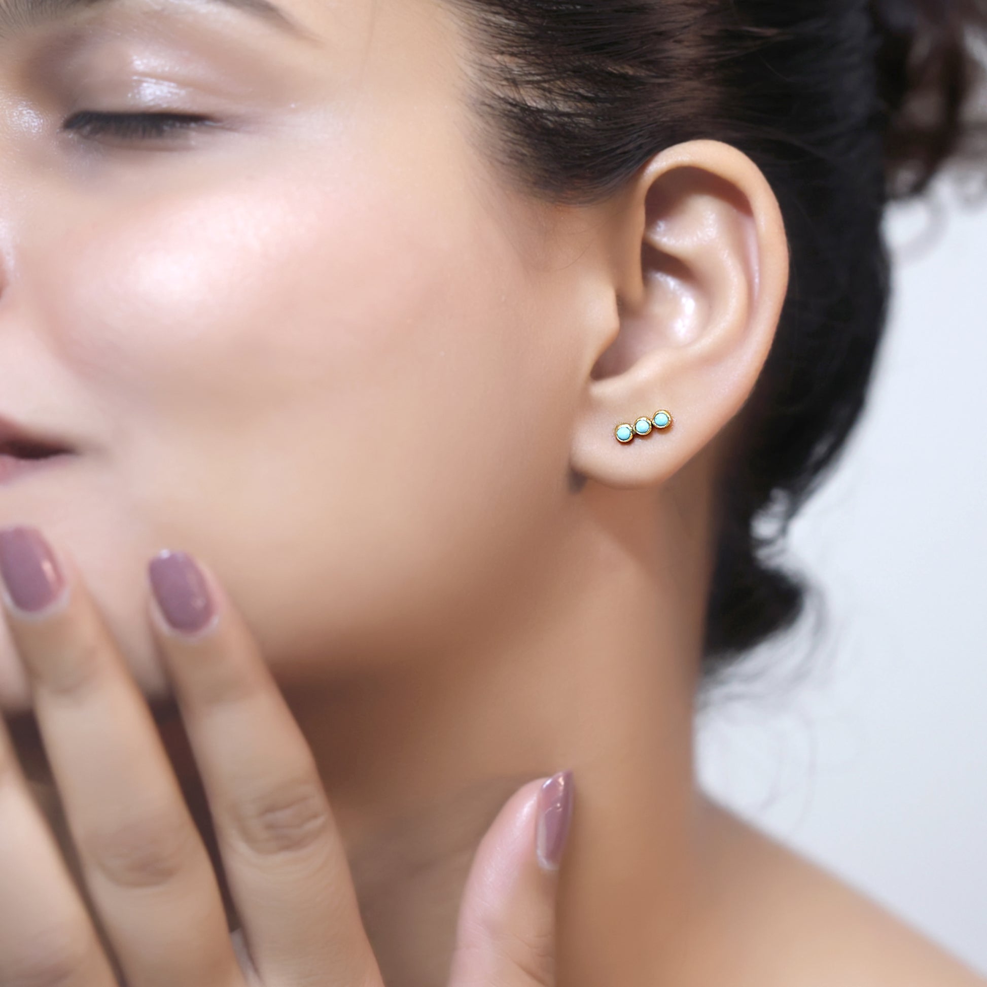 dainty push back stud earrings 