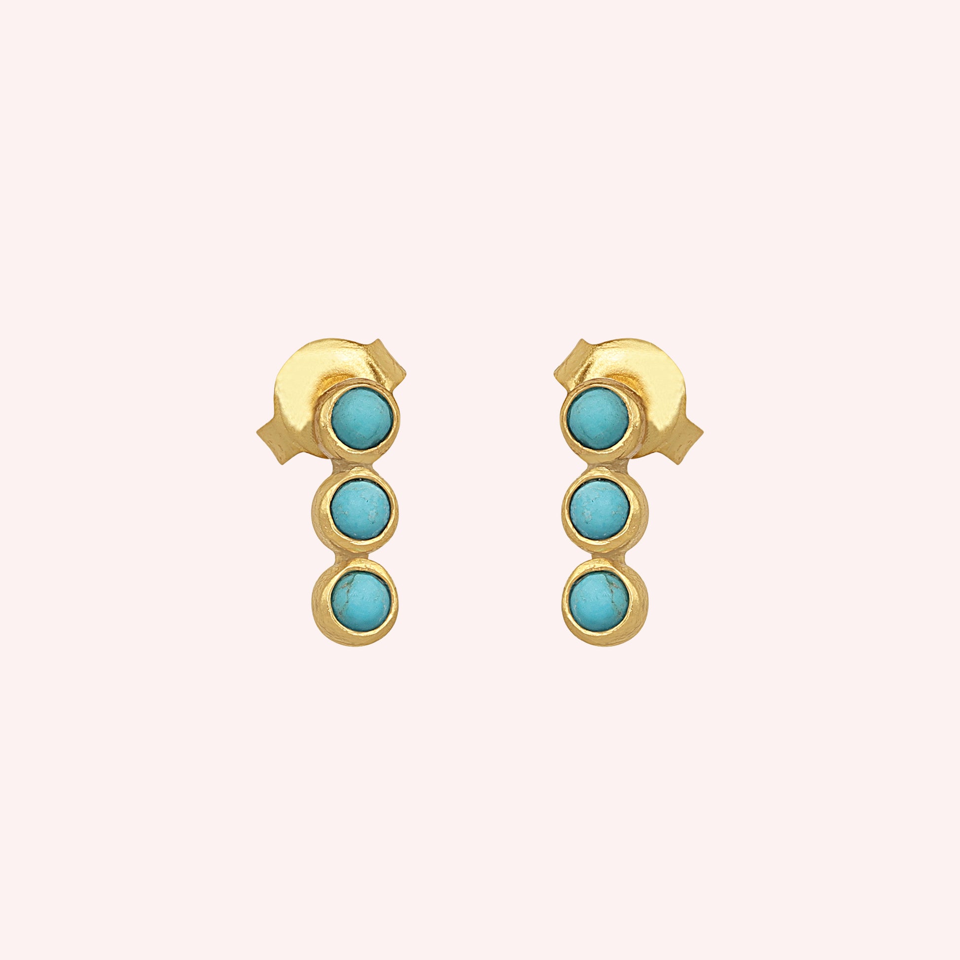 3 stone small earrings 