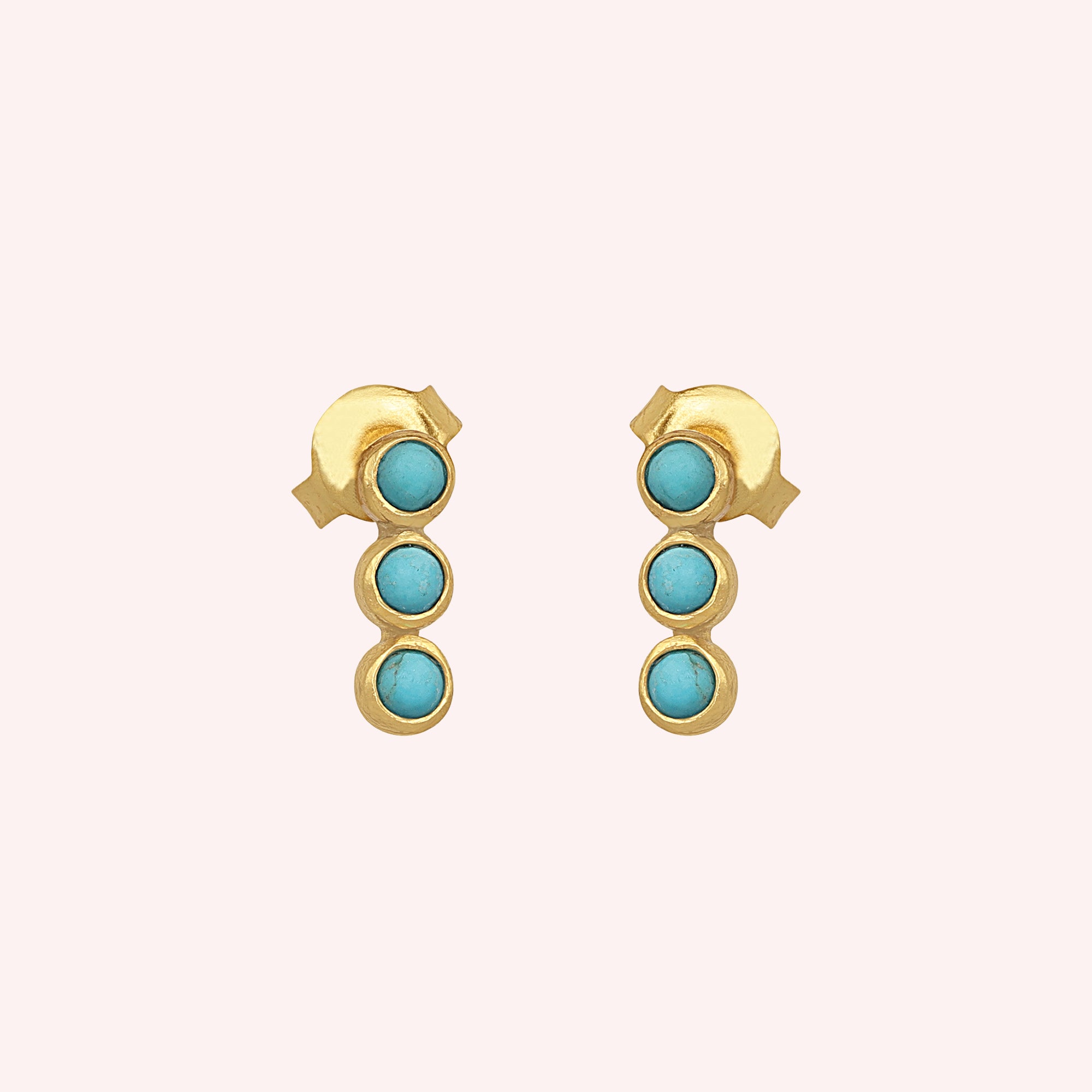 3 stone small earrings 