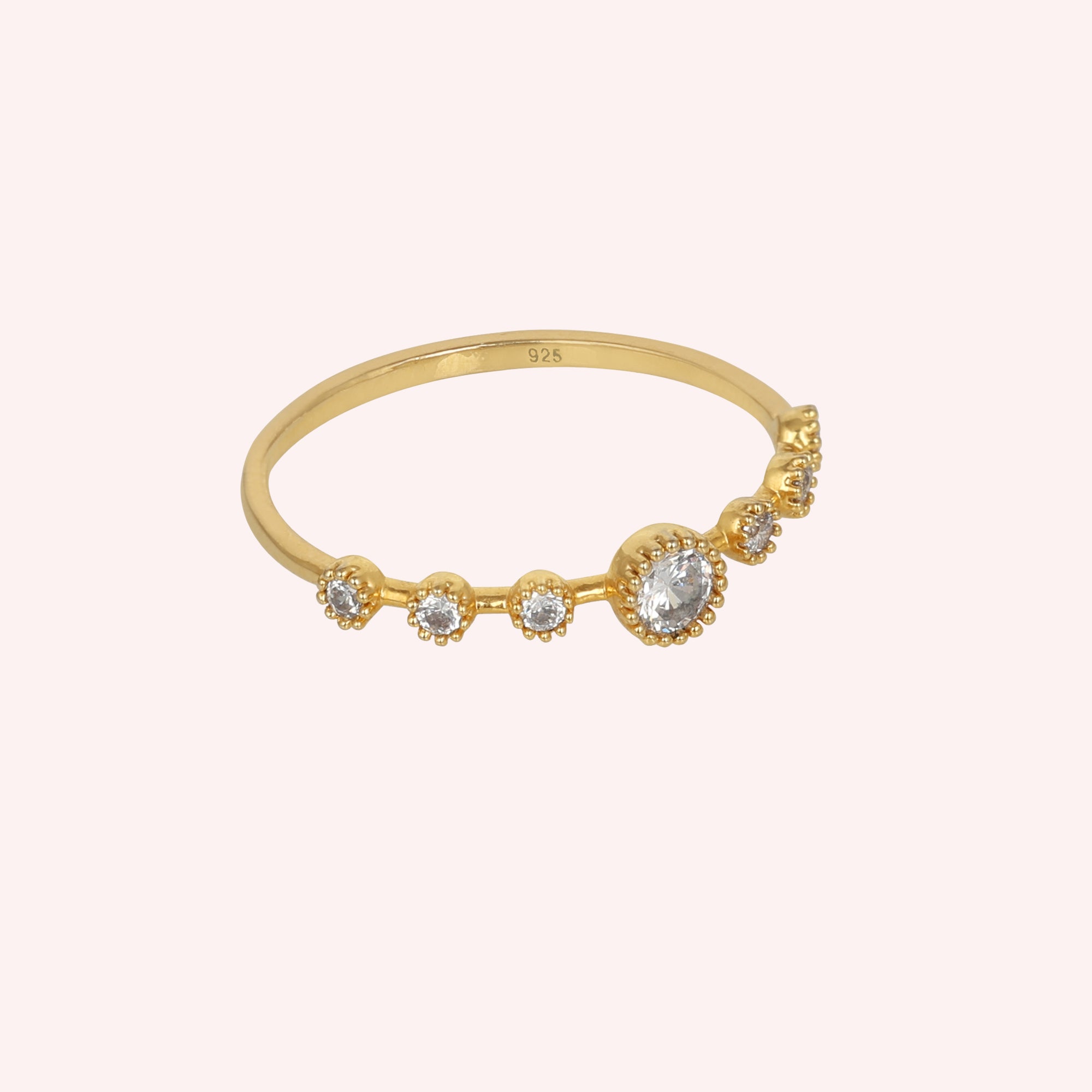 925 Sterling Silver Zircon Stackable Ring