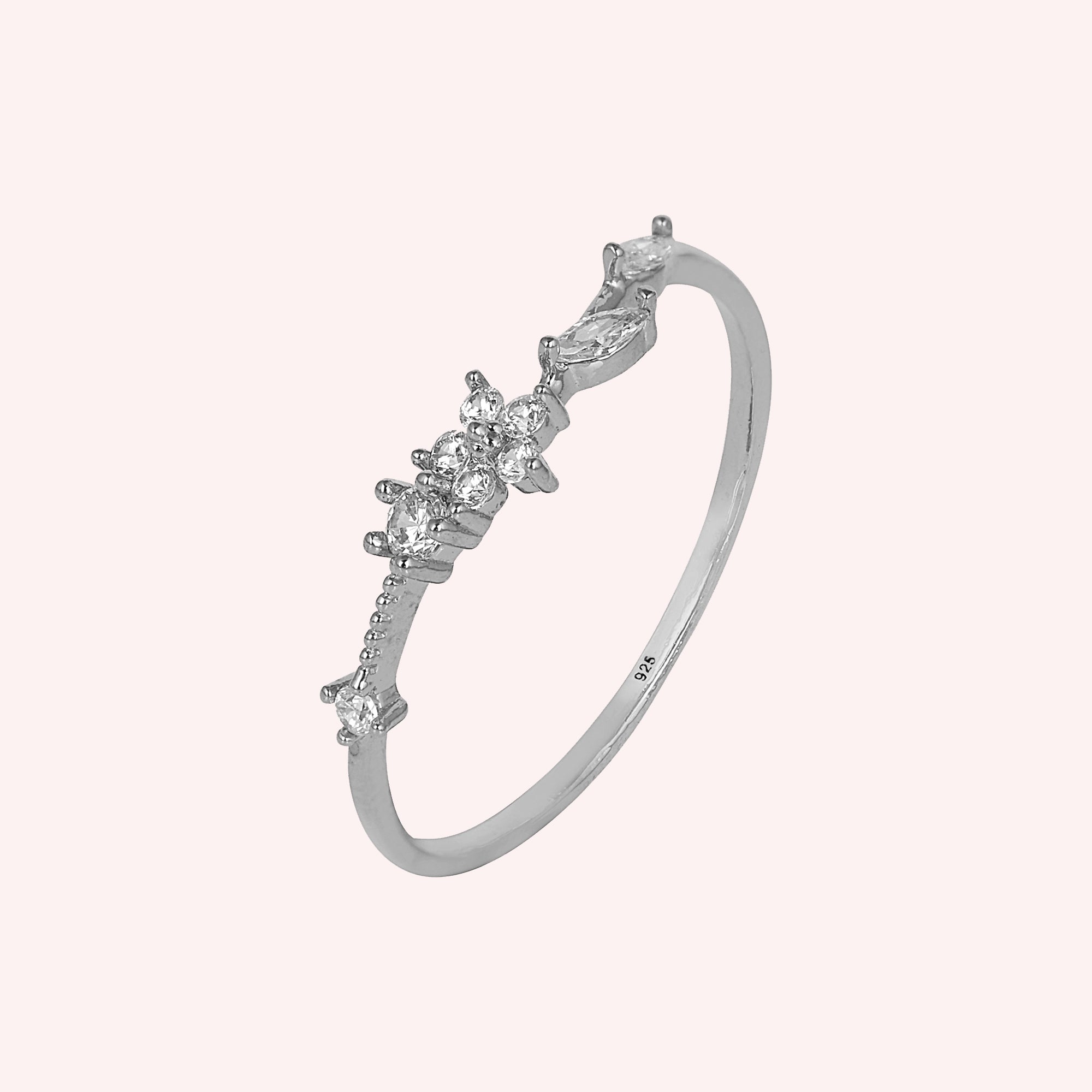 Timeless CZ Stone Dainty Ring in 925 Sterling Silver