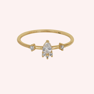 925 Sterling Silver CZ Dainty Ring