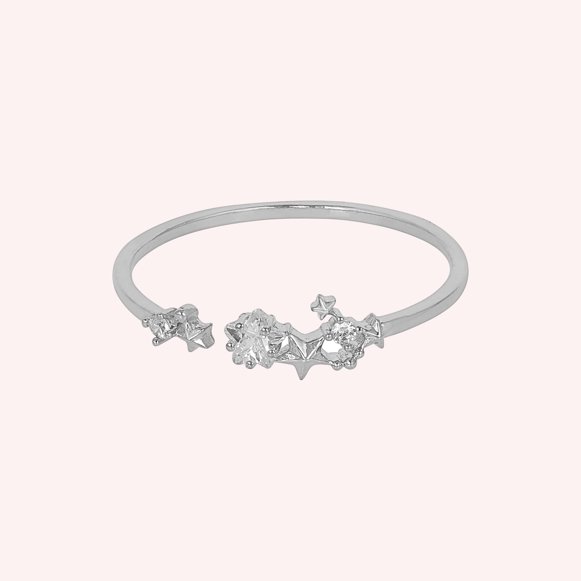 925 Sterling Silver CZ Stone Ring