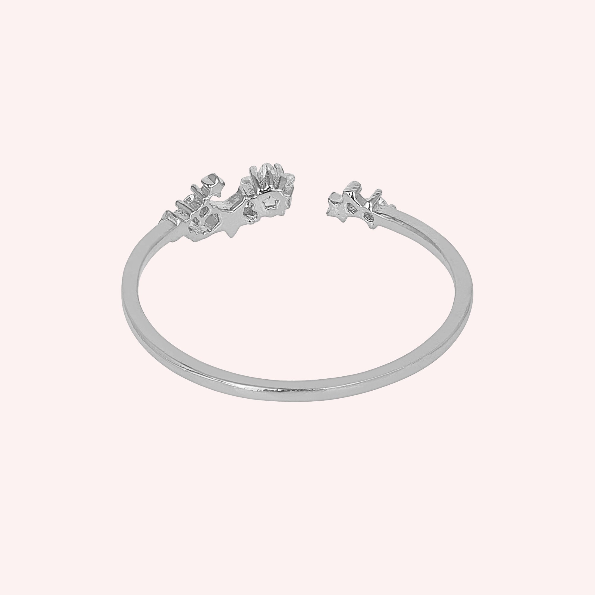 925 Sterling Silver CZ Stone Ring
