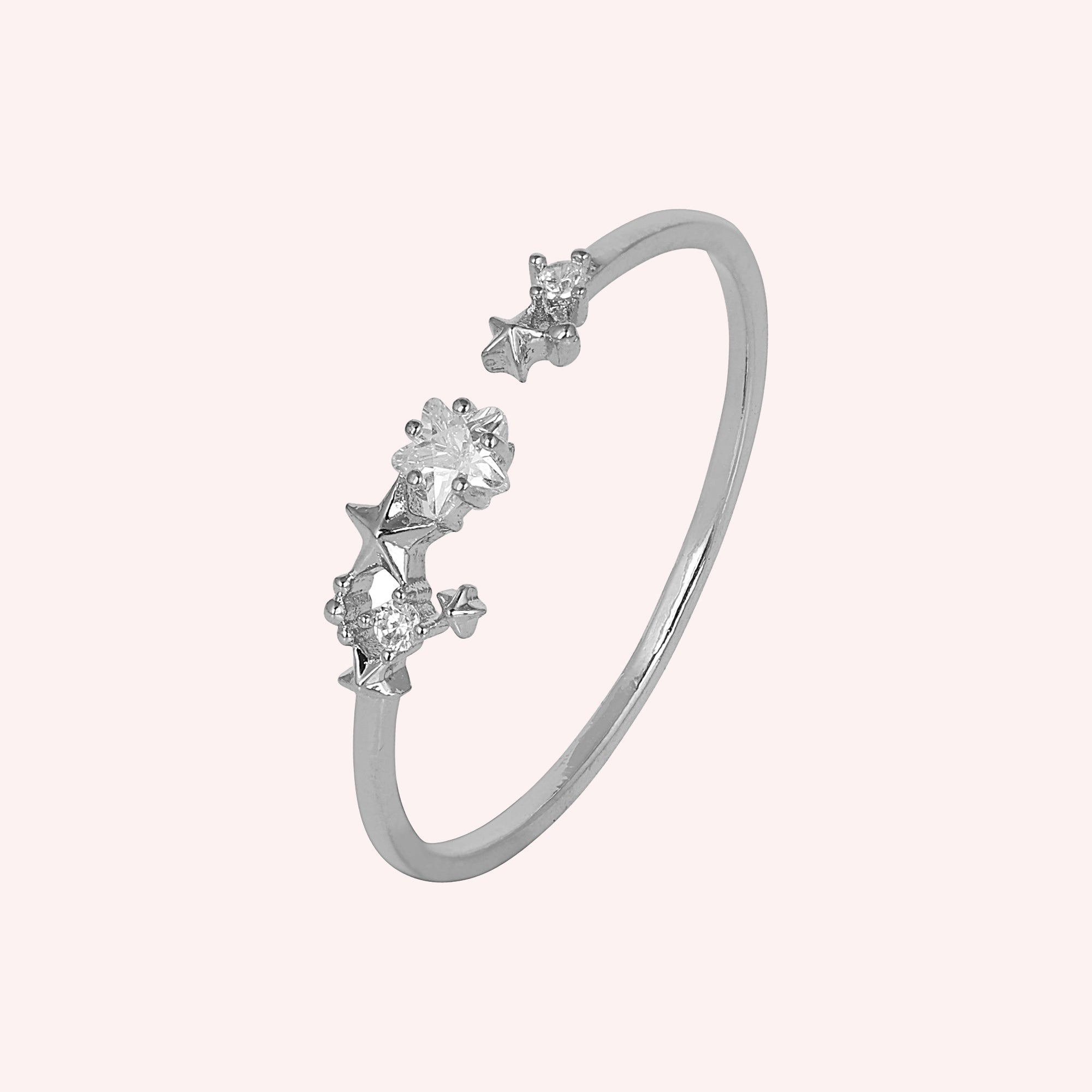 925 Sterling Silver CZ Stone Ring