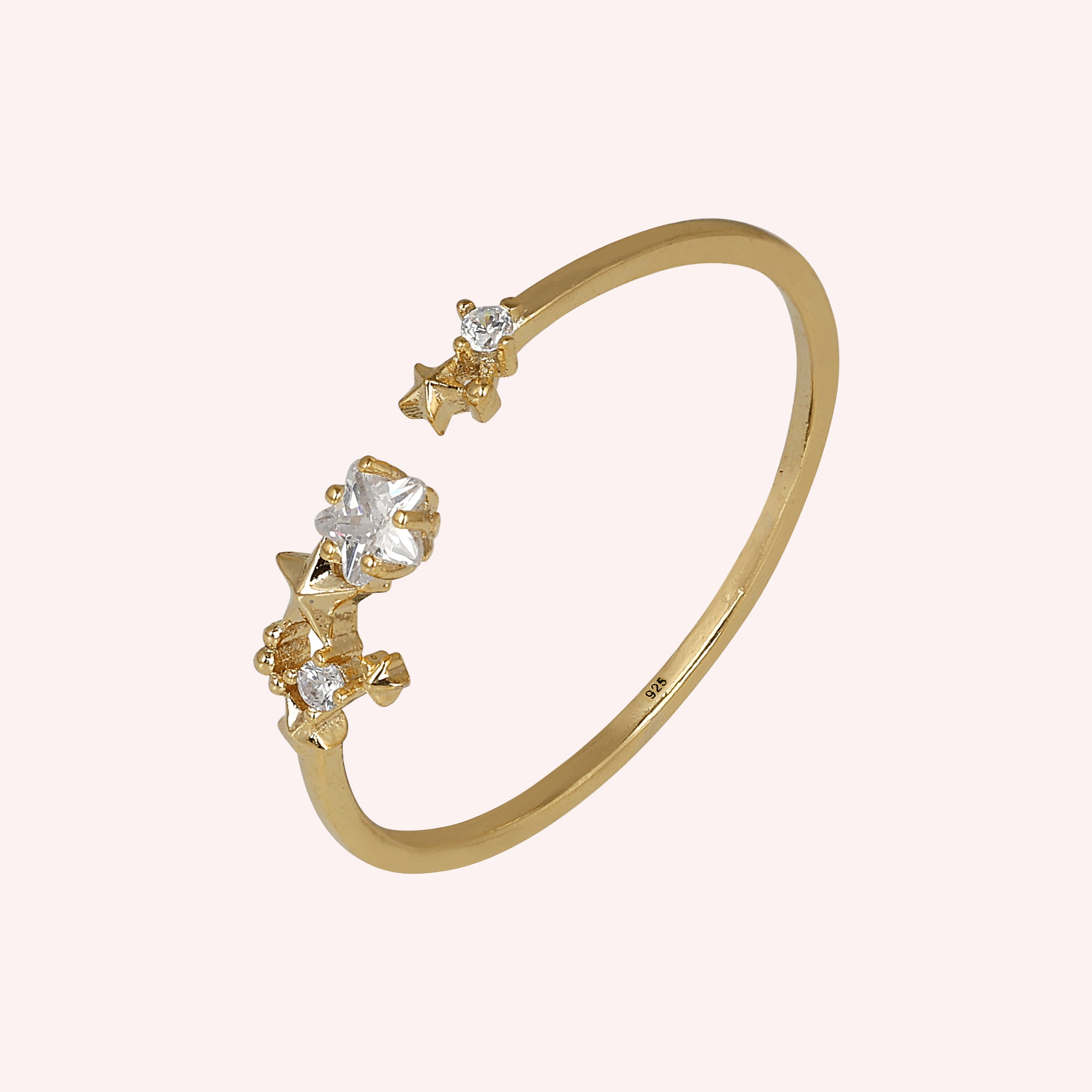 925 Sterling Silver CZ Stone Ring