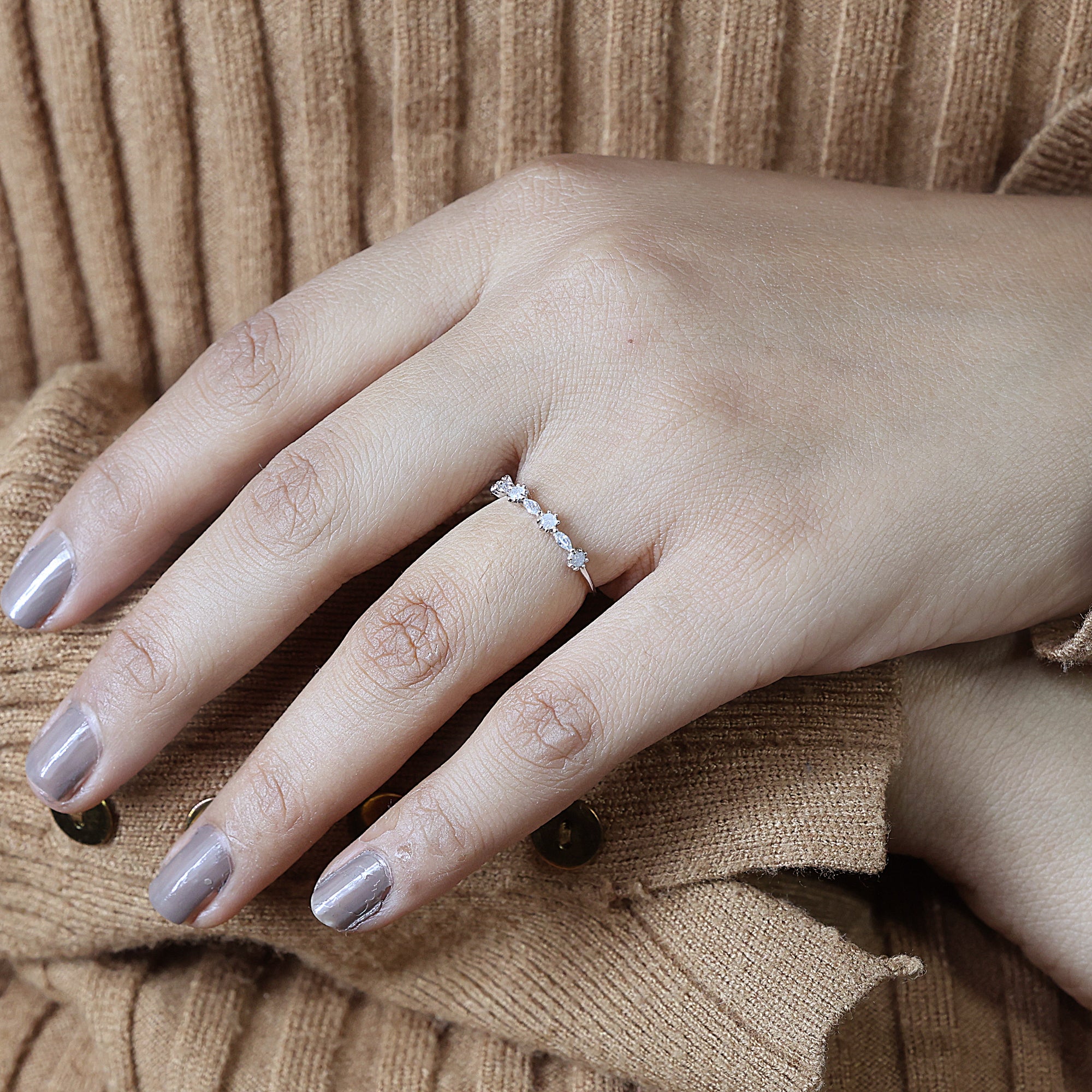 Radiant CZ Stone 925 Sterling Silver Ring