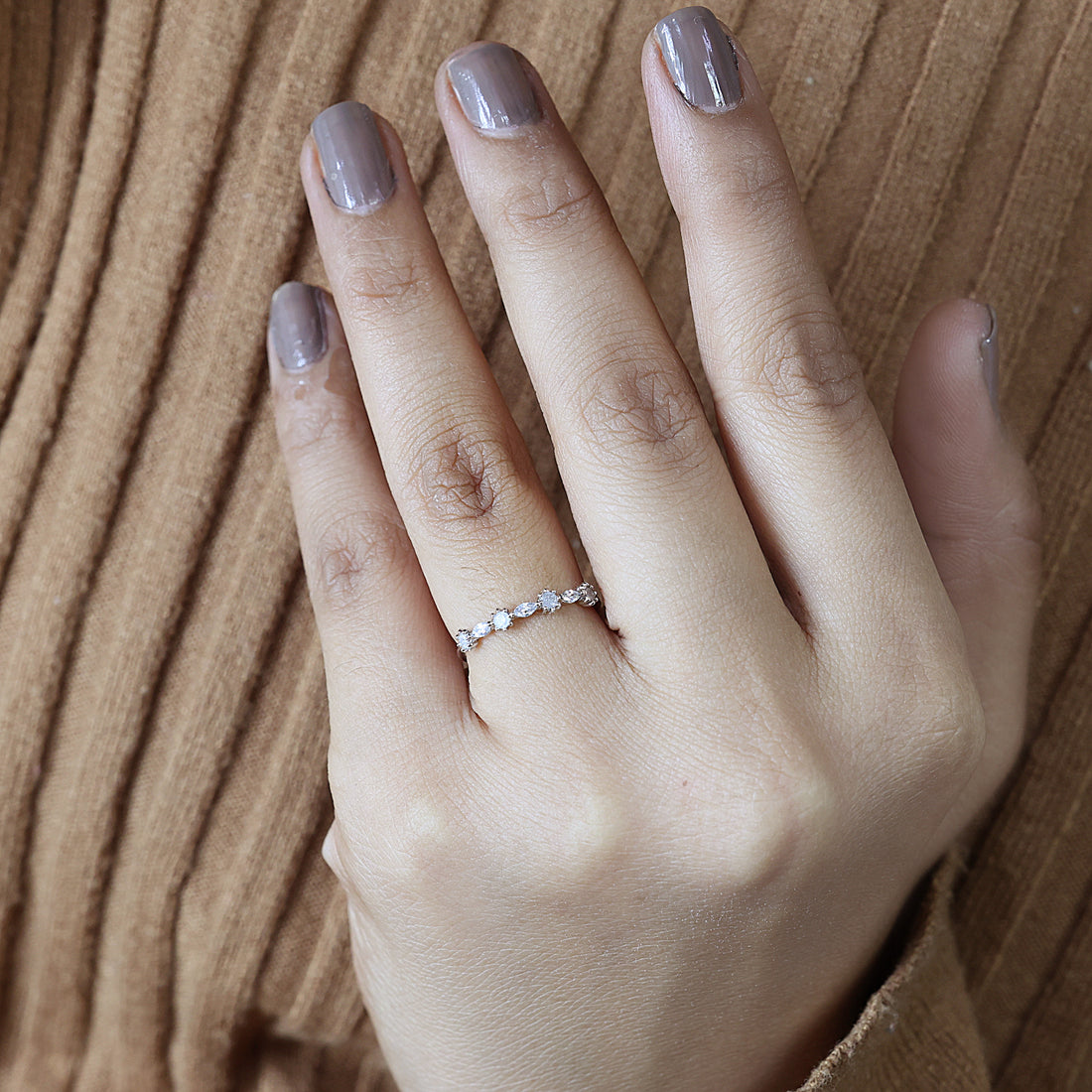 Radiant CZ Stone 925 Sterling Silver Ring