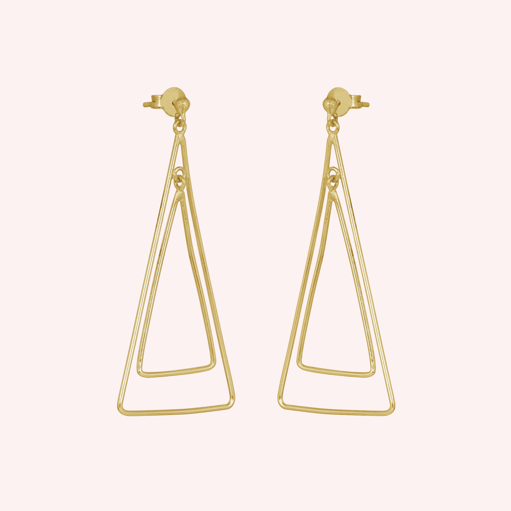 Modern 925 Sterling Silver Geometric Dangle Earrings