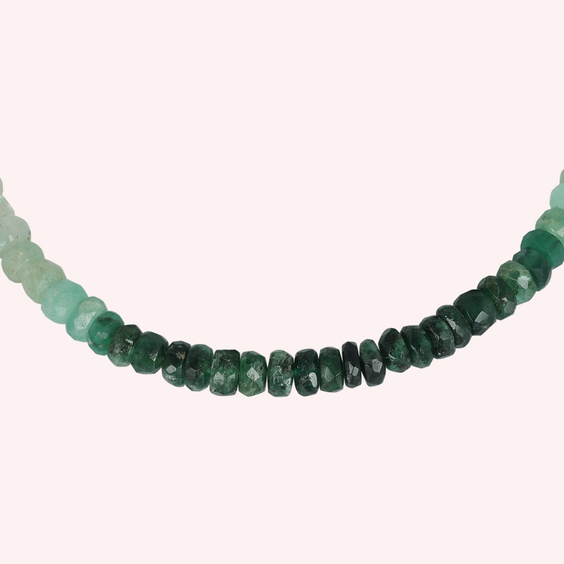 Natural Green Emerald Ombre Beaded Bracelet Jewelry for Women