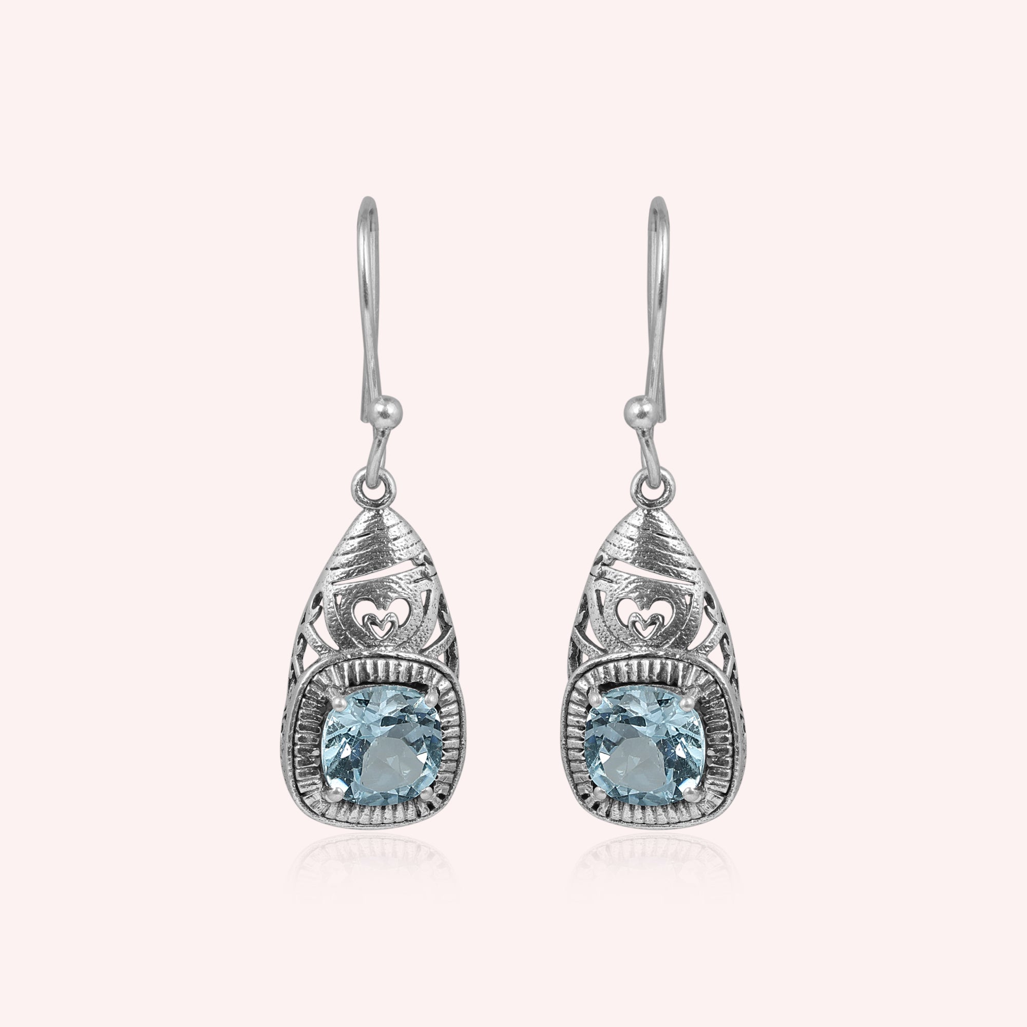 925 Sterling Silver Natural Gemstone Dangle Earring
