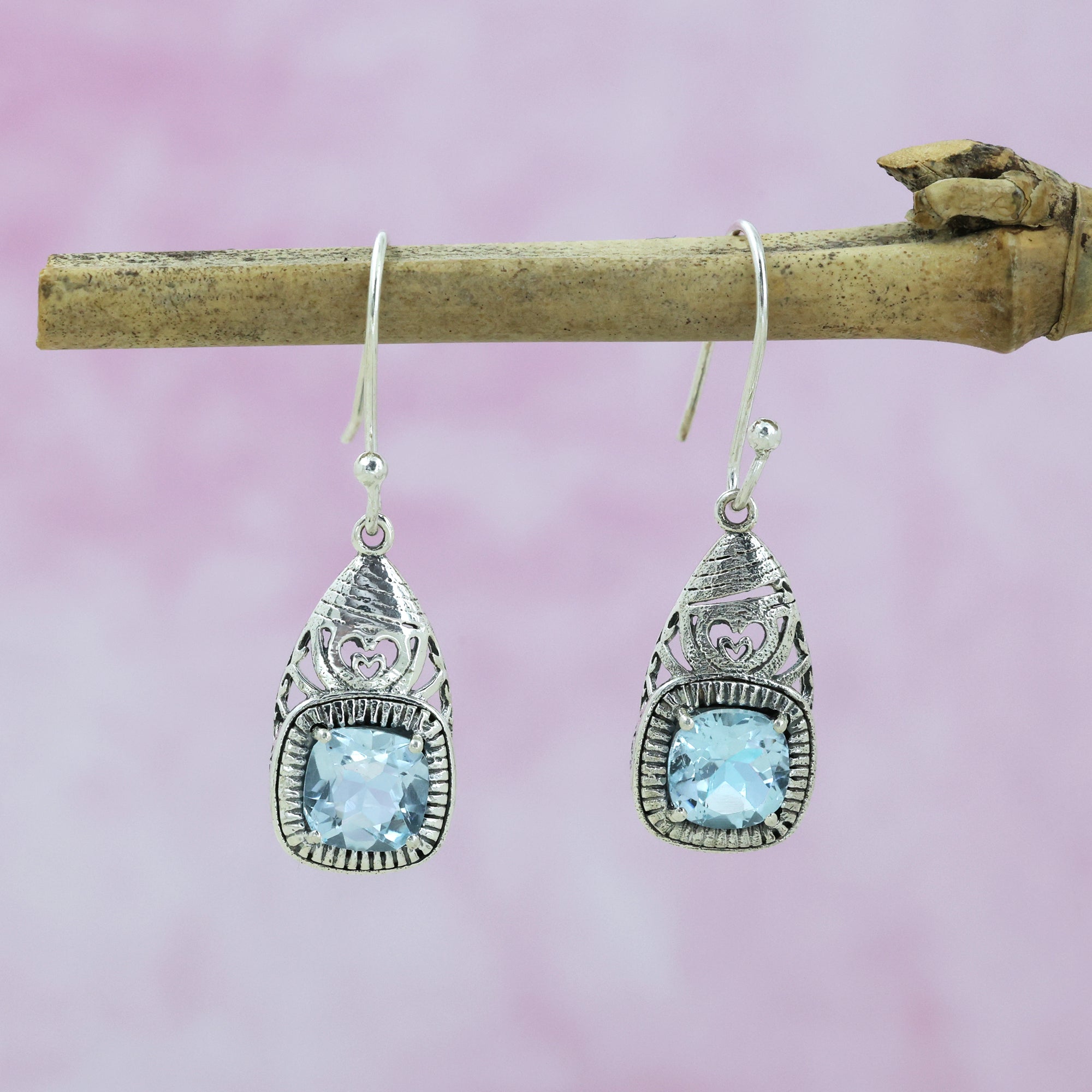 925 Sterling Silver Natural Gemstone Dangle Earring