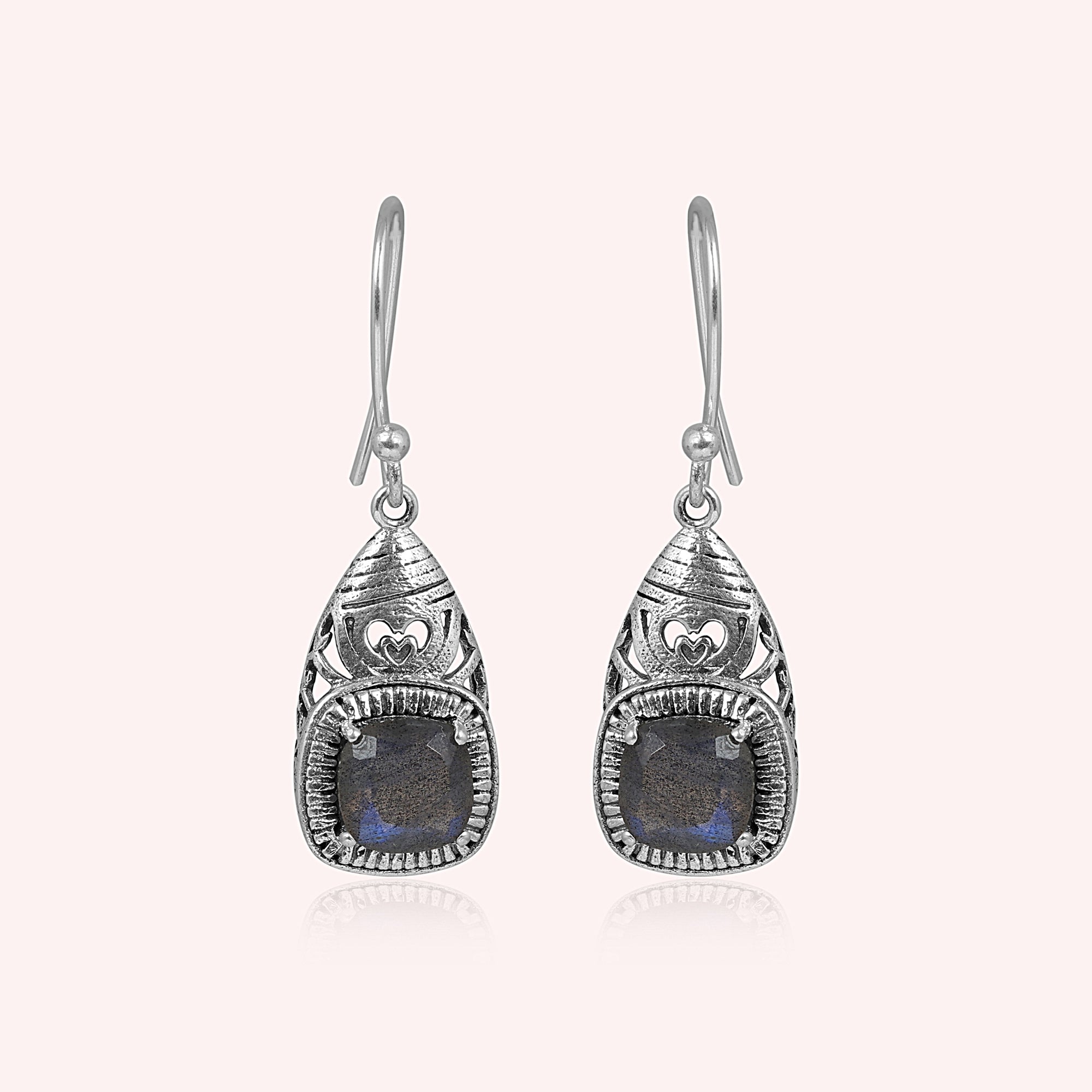 925 Sterling Silver Natural Gemstone Dangle Earring