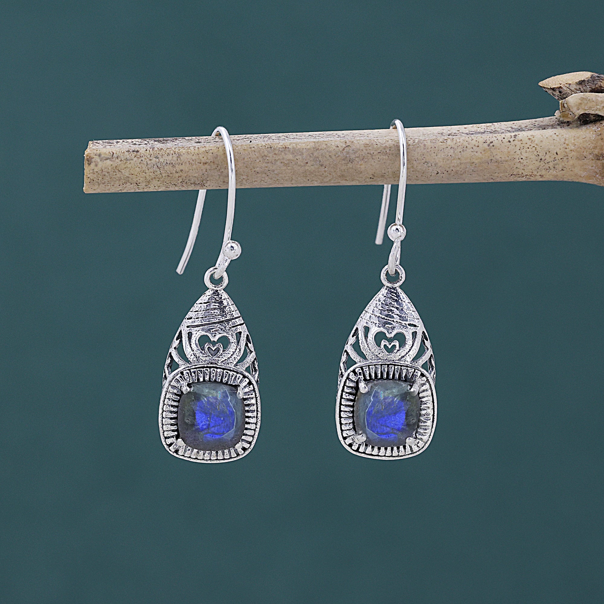 925 Sterling Silver Natural Gemstone Dangle Earring