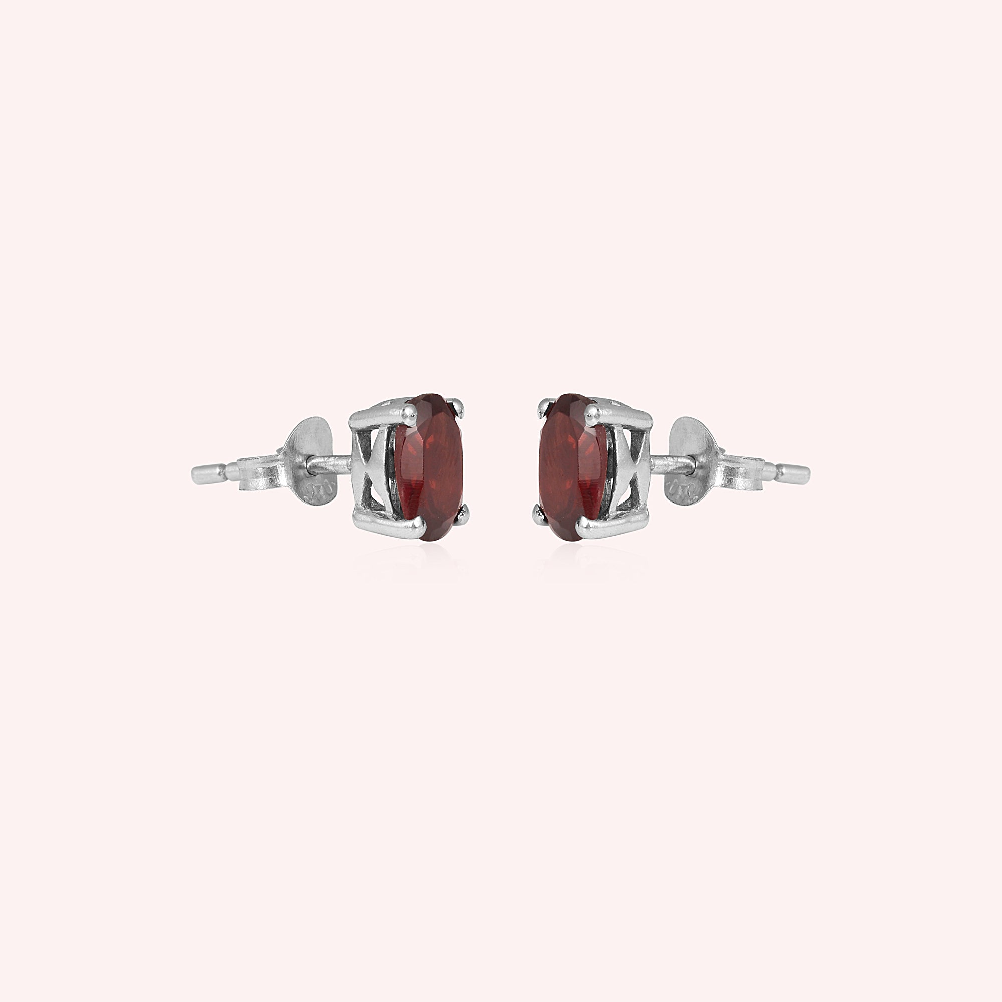 Natural Gemstone 925 Sterling Silver Stud Earring