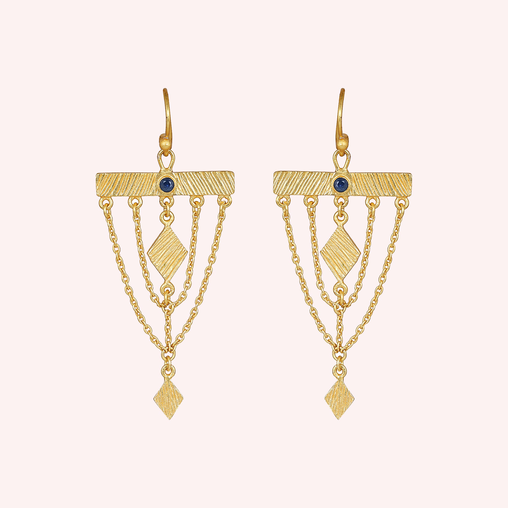 925 Sterling Silver Designer Dangling Chain Earrings